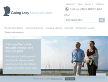 Tablet Screenshot of caringladyfuneraldirector.co.uk